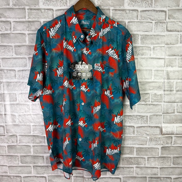 DIXXON Other - Dixxon Flannel Co. The Vice Colorful Miami Vibes Lightweight Button Up Shirt 2XL